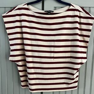 Striped cap sleeve